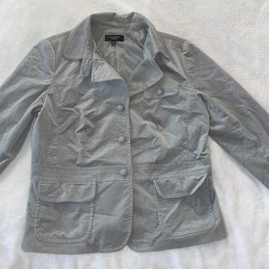 Gray suede Talbots blazer suit jacket